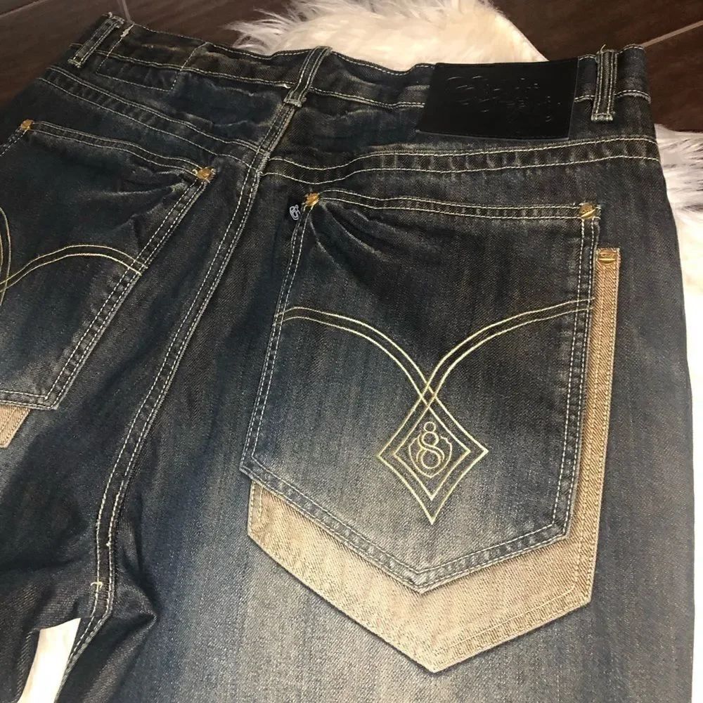 Eight732 distressed washed denim sz 38X34 - Picture 4 of 11